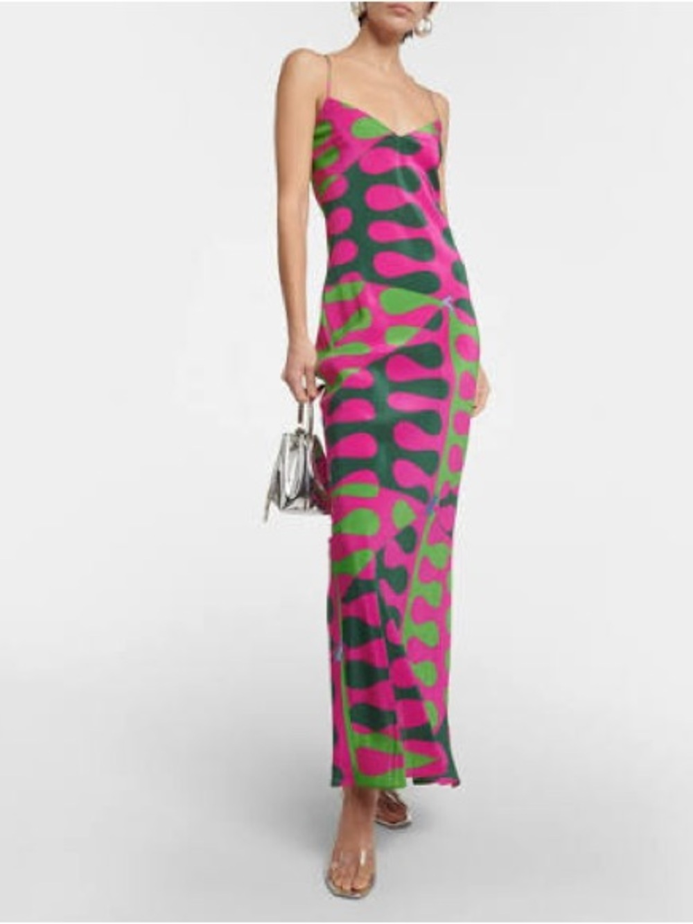 Pucci leocorno slit slip dress